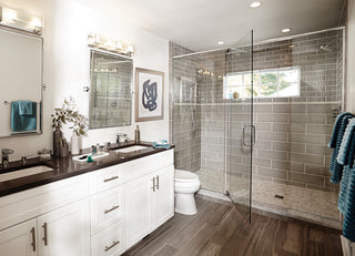 Latitude Bath 4-Light, Chrome With Clear Beveled Inside-Etched Glass