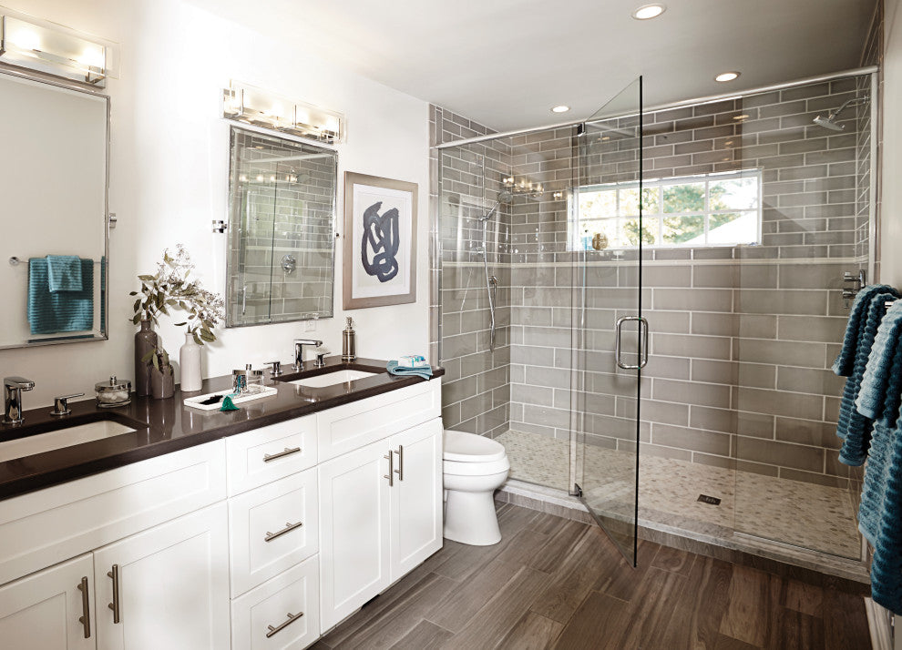 Latitude Bath 4-Light, Chrome With Clear Beveled Inside-Etched Glass