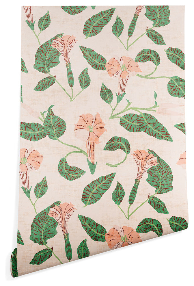 Deny Designs Holli Zollinger Desert Moonflower Wallpaper, Pink, 2'x8'