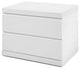 HomeRoots Modern White High Gloss Finish 2 Drawer Nightstand