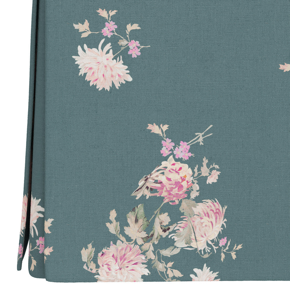 Rachel Ashwell Storage Ottoman, Sc Dancing Dahlia Emerald