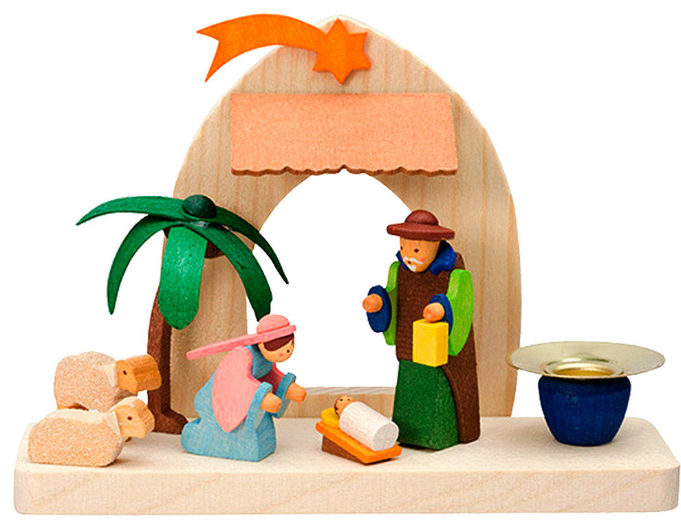 Graupner Candle Holder- Holy Family (Natural)