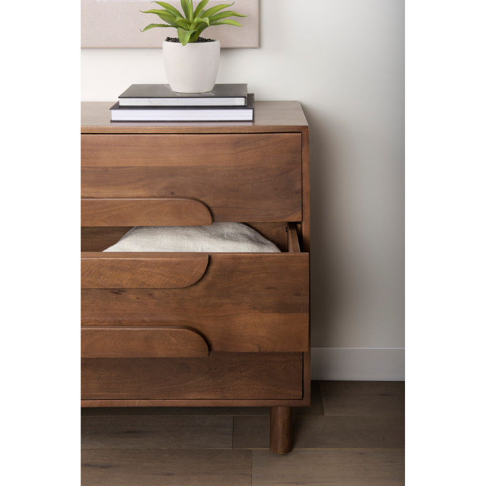 Astrid Medium Brown Solid Wood Cabinet