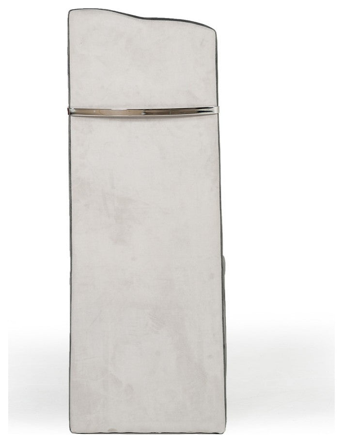 Set of 2 Tall Back Modern Beige and Grey Dining Chairs