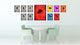 Taurus Horoscope Astrology Red Print on Canvas with Picture Frame, 28"x37"