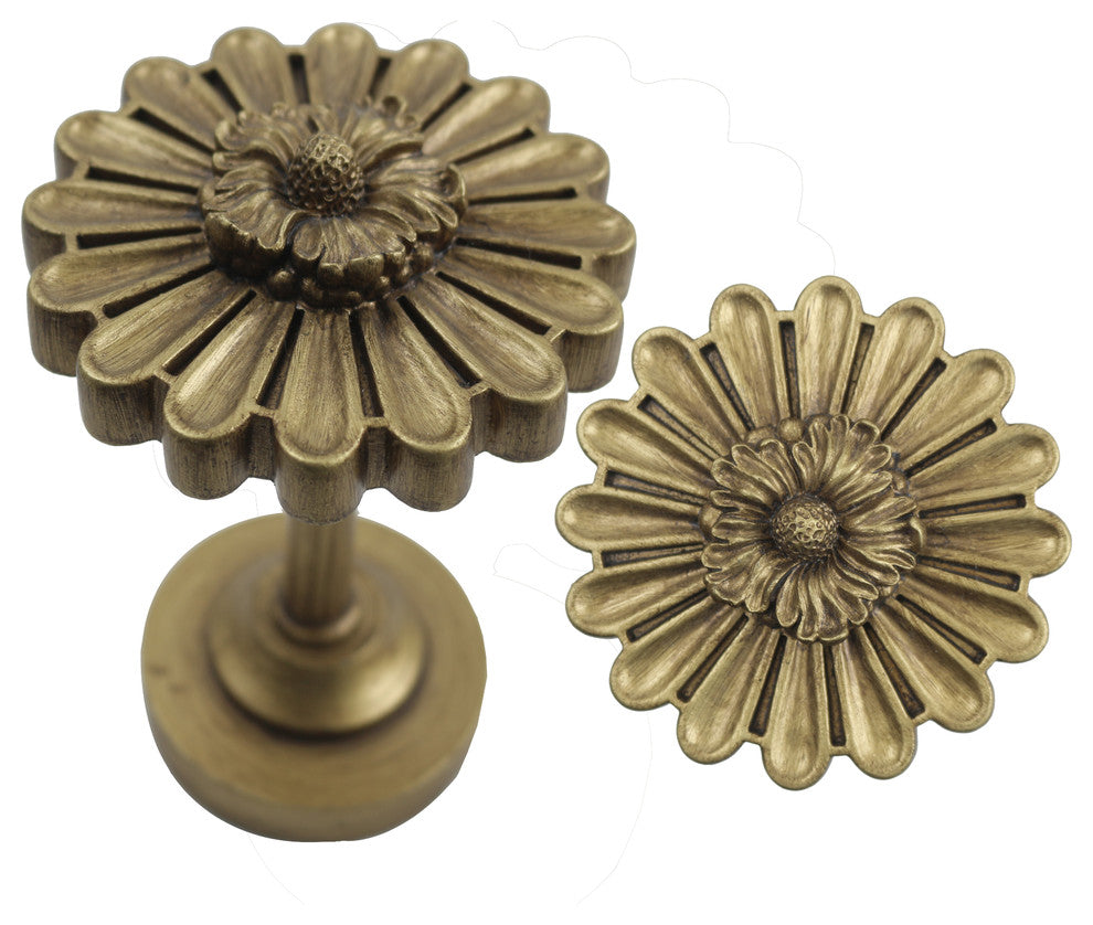 Urbanest Bellis Medallion Drapery Holdback, Renaissance Gold, Set of 2