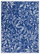 6' X 9' Navy Blue Floral Dhurrie Area Rug