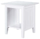 AFI Nantucket Solid Wood Transitional End Table in White