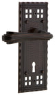 Craftsman Plate With Keyhole Fleur Lever, Timeless Bronze, Left-Handed