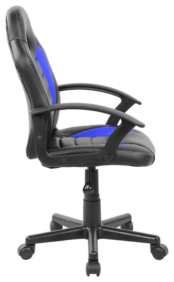 Techni Mobili Kid''s Gaming and Student Racer Chair With Wheels, Blue
