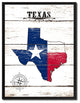 Texas State Flag Canvas, 28"x37"