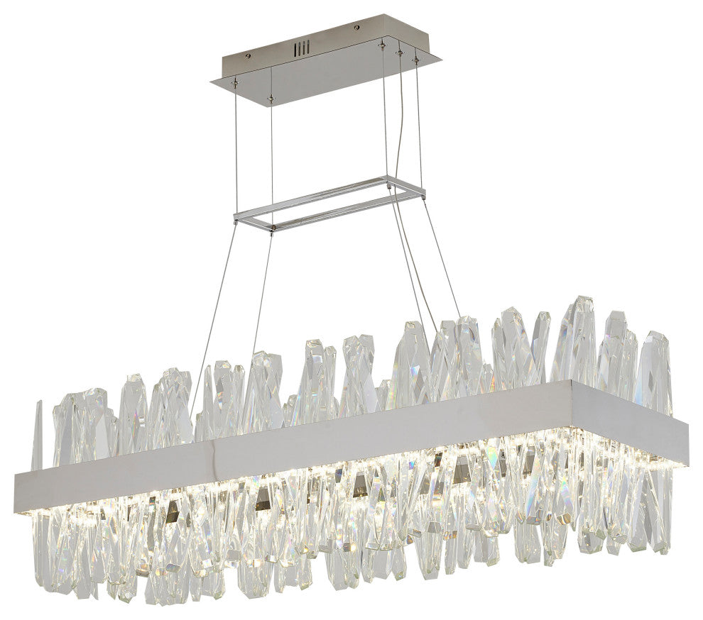 Bethel International LX61C40CH 4-Light LED Chandelier, Chrome