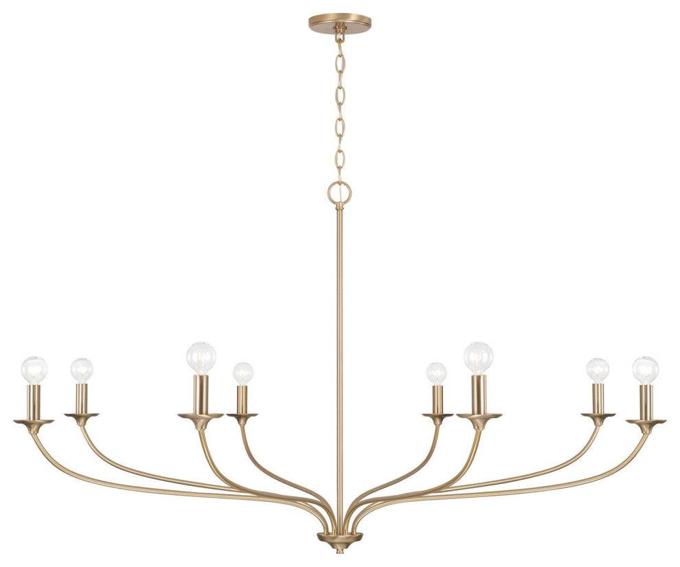 Capital Lighting 449981 Dolan 8 Light 52"W Candle Style - Matte Brass