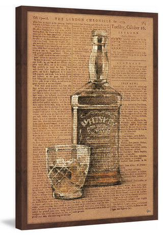 "Vintage Whiskey" Framed Painting Print, 20"x30"