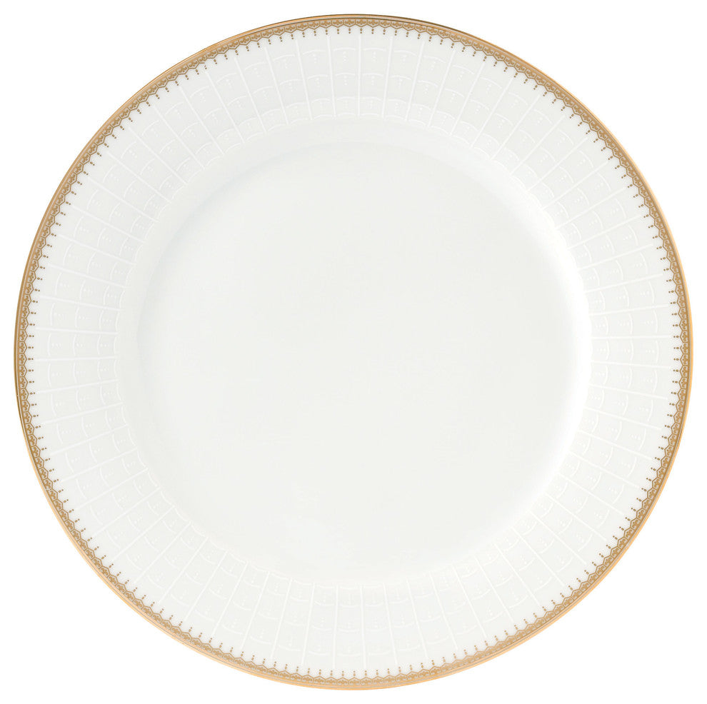 57 Piece Gold Border Porcelain Dinnerware Set-Service for 8-Georgette