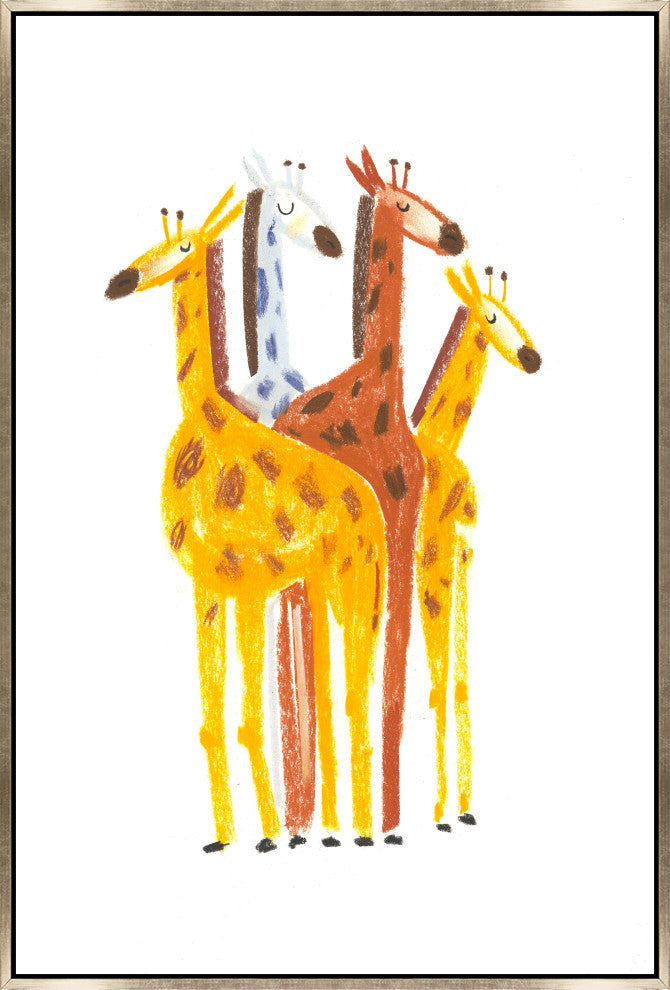 30x45 Kiddie Critters III, Framed Artwork, Silver