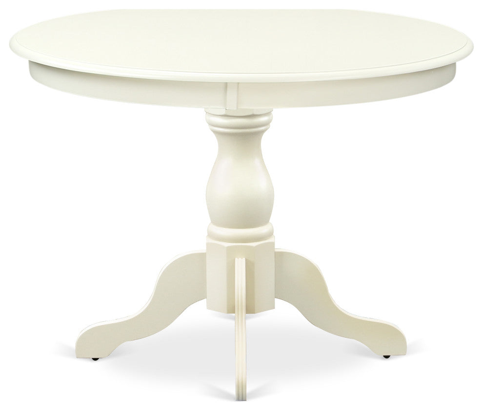 3 Pc Dining Set, Linen White Wood Table, 2 Linen White Faux Leather Chairs