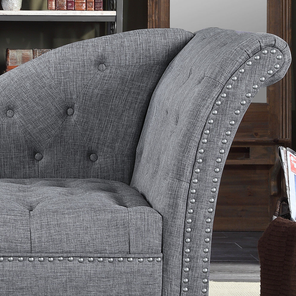 Deedee Chaise Lounge, Gray