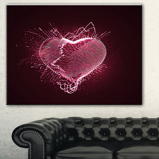 "Happy Valentine?s Day" Abstract Digital Art Canvas Print
