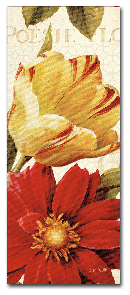 'Poesie Florale Panel II' Canvas Art by Lisa Audit
