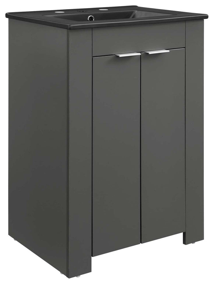 Maybelle 24" Bathroom Vanity - Gray Black