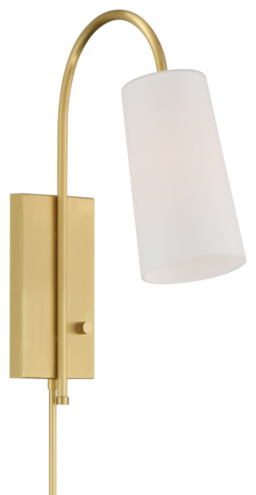 Alexa 1 Light Aged Brass Wall Mount