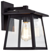 CHLOE Lighting Orly Transitional 1Light Textured Black Outdoor Wall Sconce 12" H