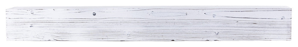 Weathered Beam Mantel, Rustic White, 72"