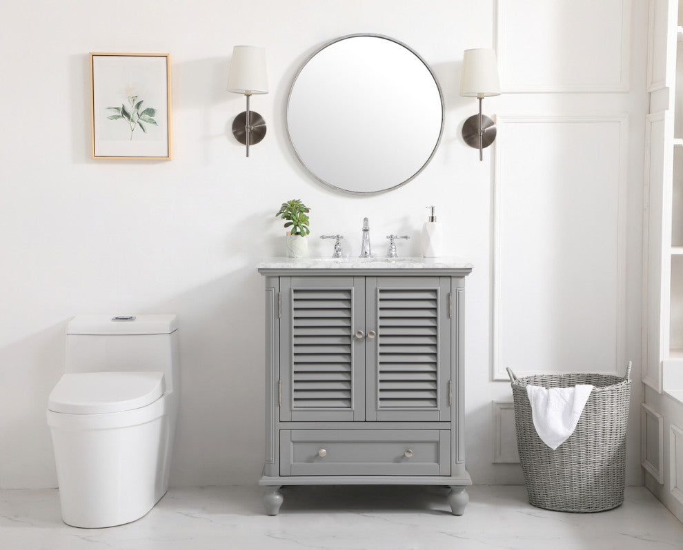 Home Living 30" Single Bathroom Vanity, Gray