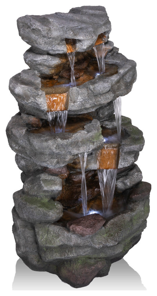Cascading Stone Wall Fountain