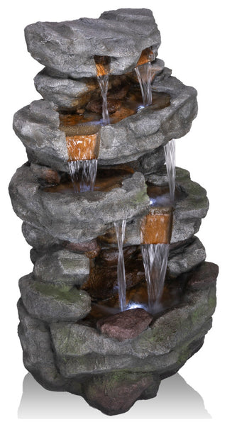 Cascading Stone Wall Fountain