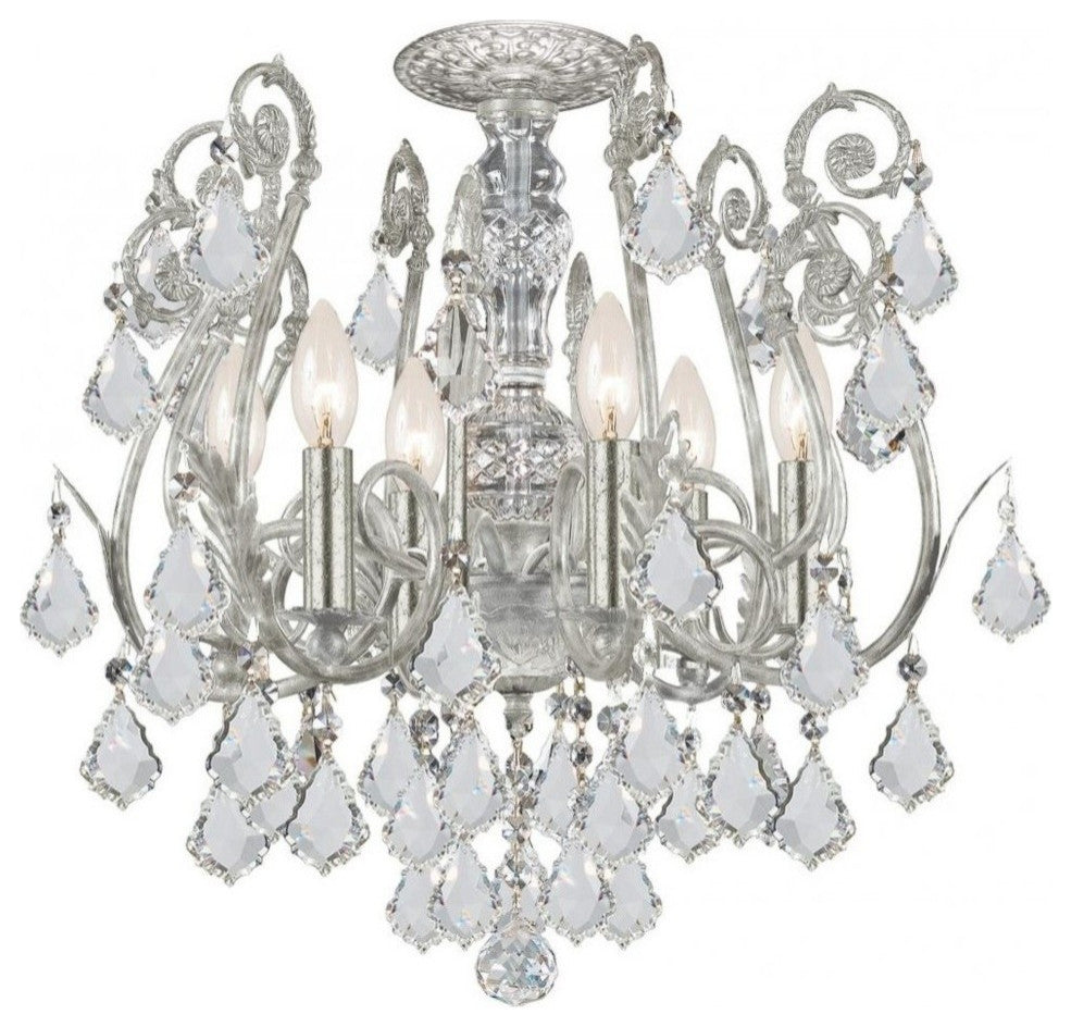 Regis 6-Light Ceiling Mount Clear Swarovski Spectra Crystal