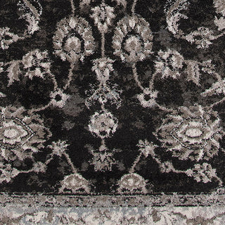 Alessana Cheally Black Bordered Area Rug, 6'7"x6'7" Round