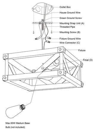 Wade 13" 2 Light Flush Mount Matte Black and Sycamore