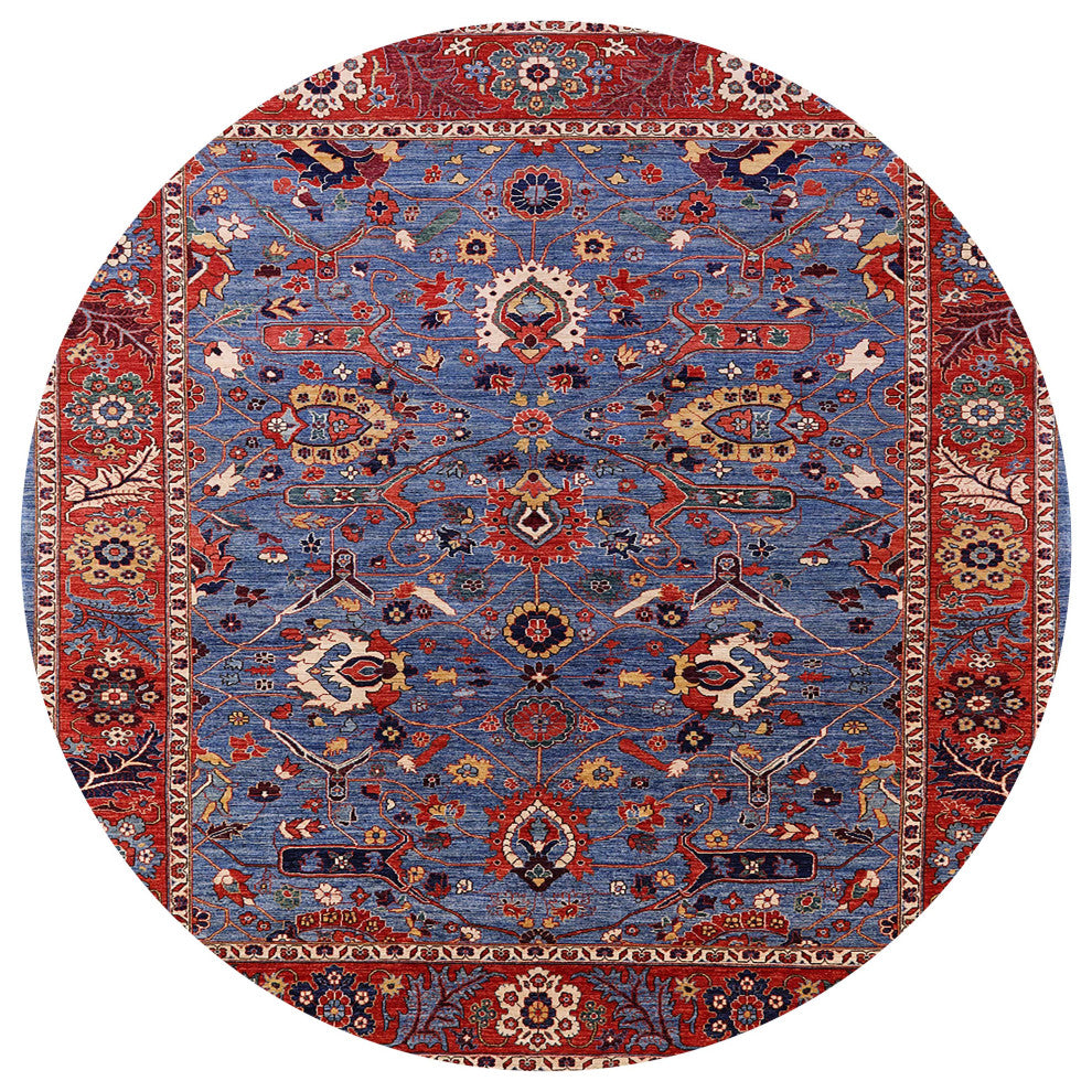 Ahgly Company Indoor Round Mid-Century Modern Area Rugs, 6' Round