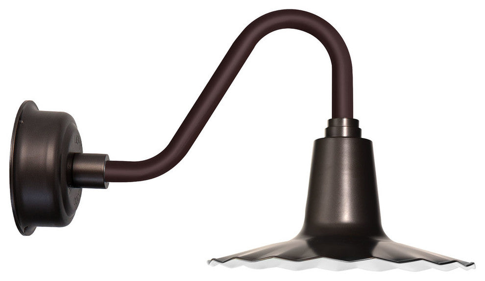 20" Iris LED Gooseneck Light With Vintage Arm, Mahogany Bronze