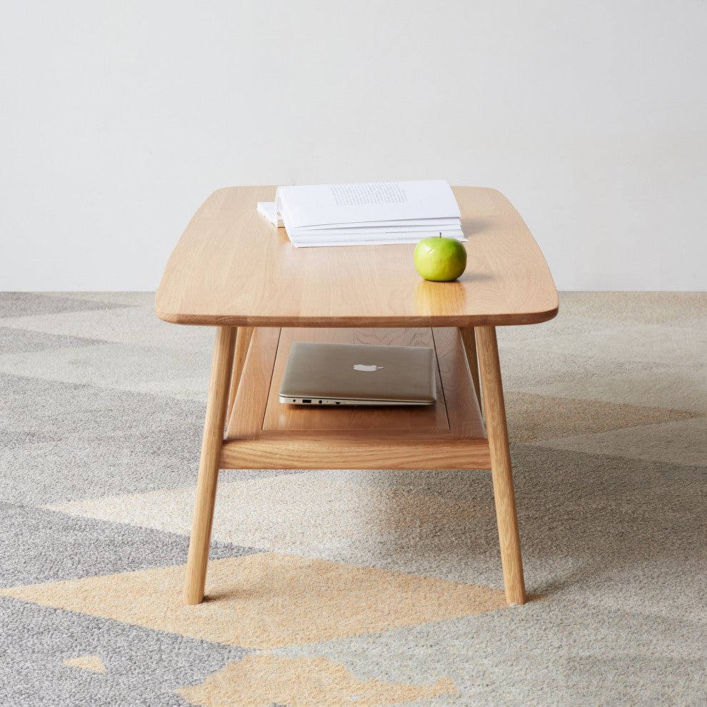 Gewnee Center table Low Table 100% solid wood Top plate Desk Coffee table