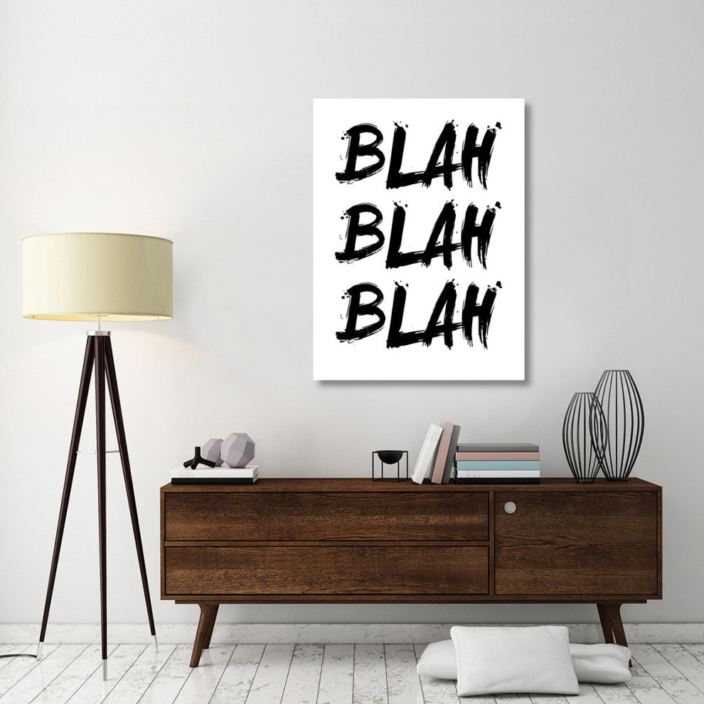 "Blah Blah Blah Poster White" Fine Art Print