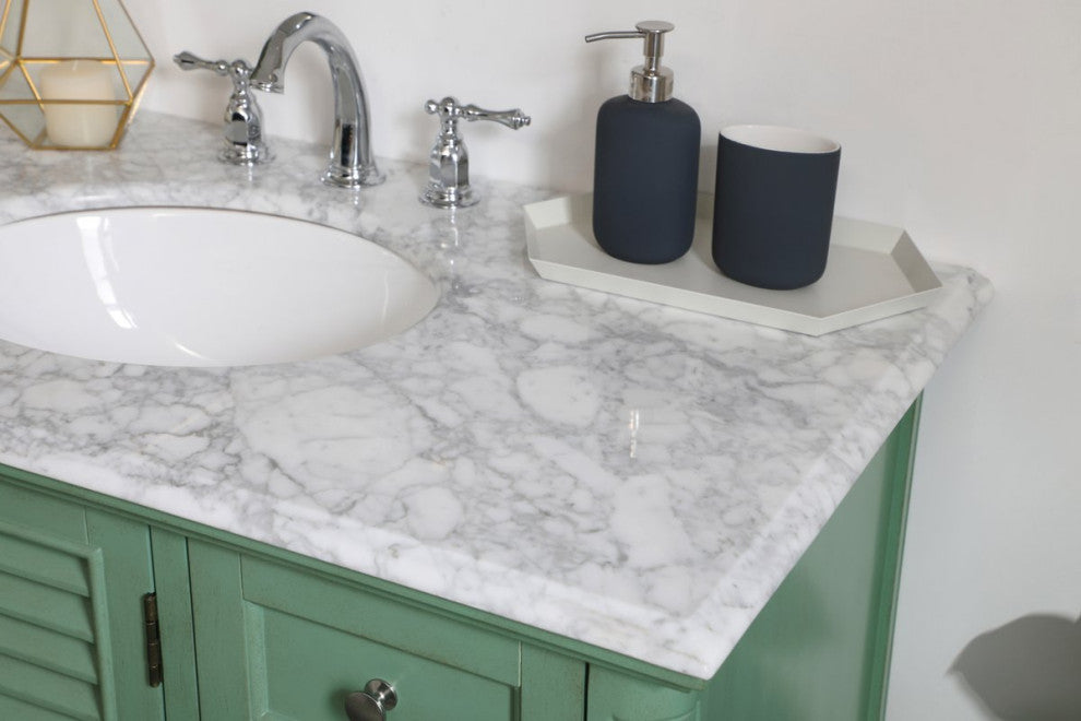 Home Living Single Bathroom Vanity, Vintage Mint, 42"