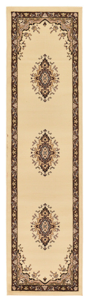 Unique Loom Ivory Washington Reza 2' 2 x 8' 2 Runner Rug