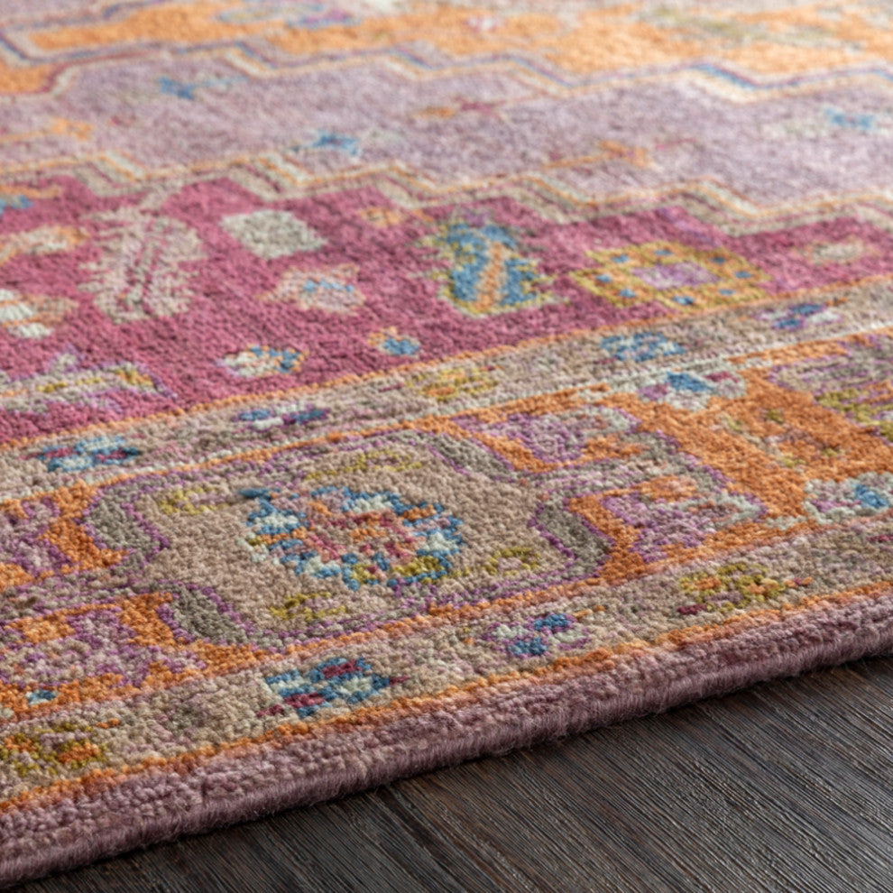 Surya Zeus ZEU-7800 Traditional Area Rug, Eggplant, 3' x 12' Runner
