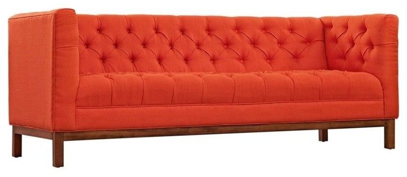 Panache Upholstered Fabric Sofa, Atomic Red