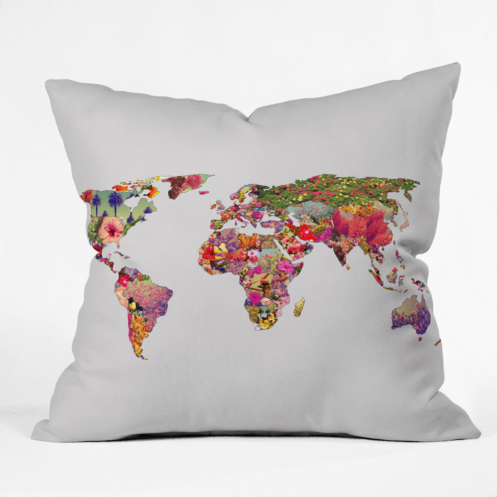 Deny Designs Bianca Green Its Your World Outdoor Throw Pillow