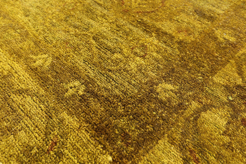 6' 7" X 9' 8" Handmade Overdyed Full Pile Wool Rug - Q12721