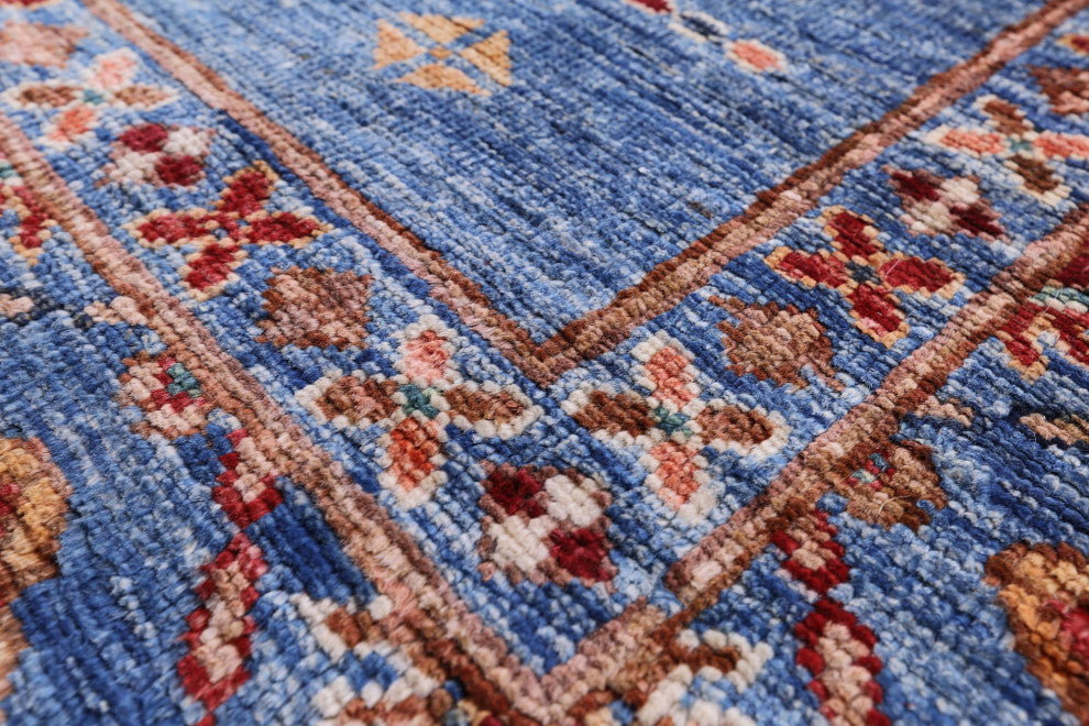 5' 10" X 8' 0" Hand-Knotted Khorjin Super Kazak Wool Rug Q10118