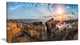 "Beach With Ancient Ruins Panorama" Landscape Wall Art Canvas Print, 40"x20"