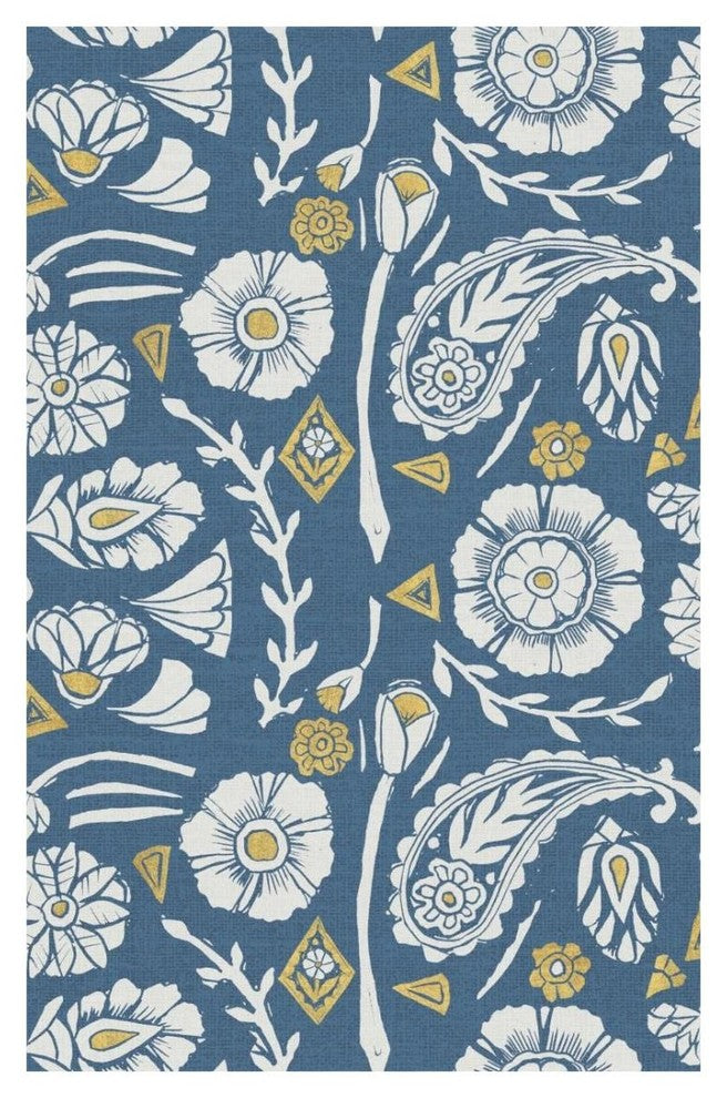 "Nordic Woodcut Pattern X" Digital Paper Print by Daphne Brissonnet, 18"x26"