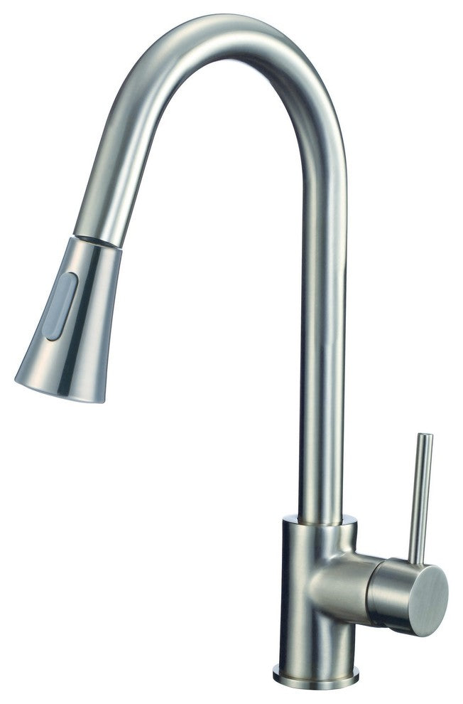 Valcea Single Handle Pull-Out Sprayer Kitchen Faucet, Brushed Nickel