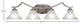 Zilo 4 Light Bath Bar, Graphite Finish, 7" Frosted Crystal Glass