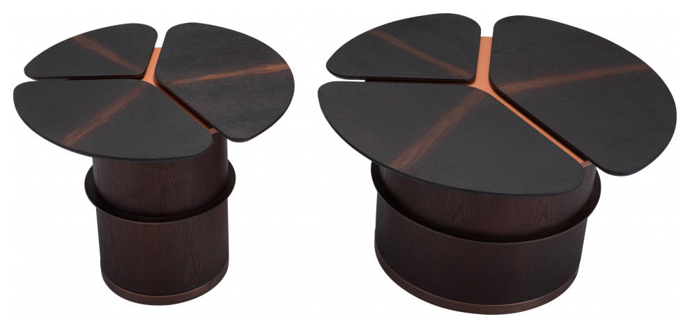 Set of Two Lilypad Wooden Tables